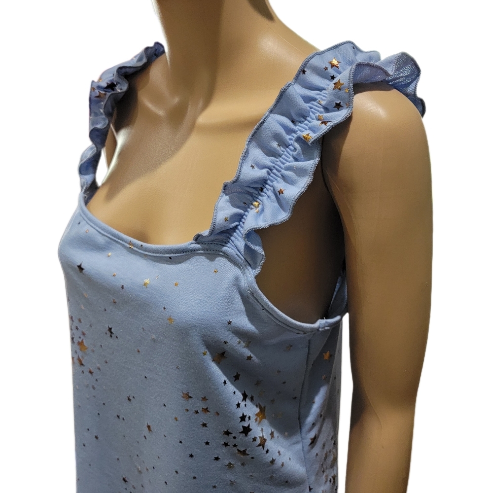 Blue Buttercup Tank Top Foil Stars Medium NWOT - Picture 2 of 8